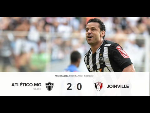 atletico mg 2 x 0 joinville -  melhores momentos - primeira liga 09/02/2017