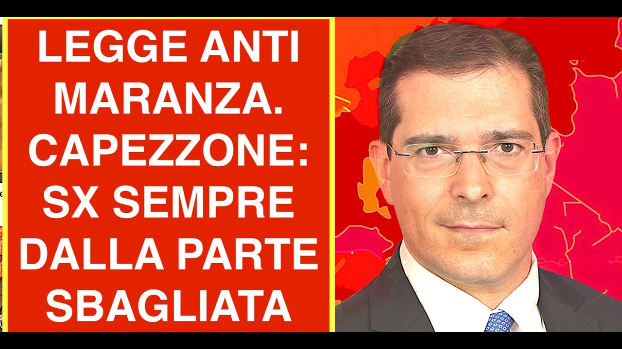 LEGGE ANTI MARANZA. CAPEZZONE: SX SEMPRE DALLA PARTE SBAGLIATA