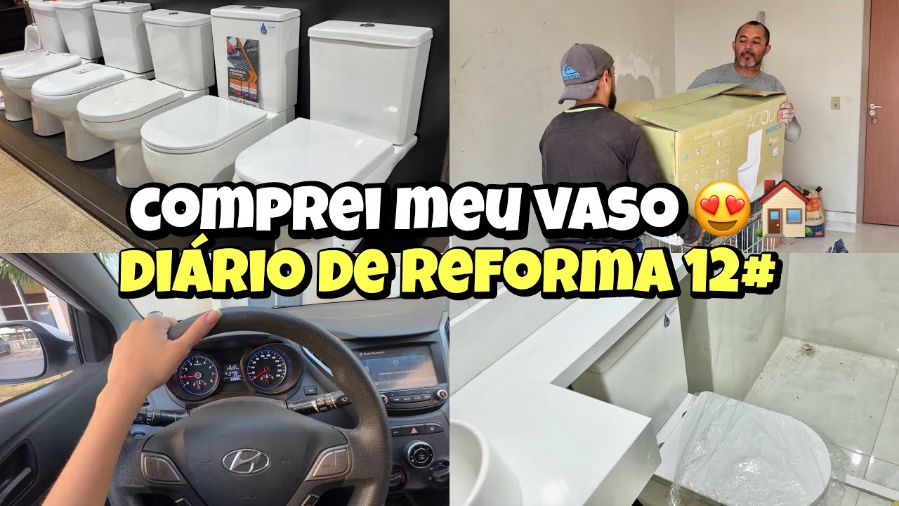 VLOG: Comprei meu vaso do banheiro| colocou o vaso| ficou lindo| diário de reforma 12#🏠🚧💖