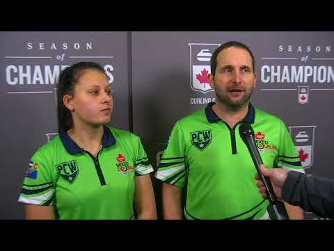 2018 Canad Inns Canadian Mixed Doubles Trials - Media Scrum - Draw 11