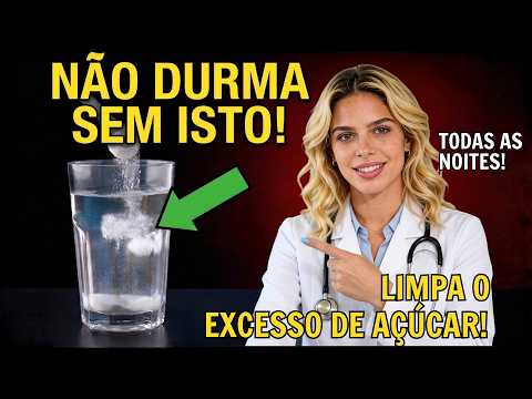 Não DURMA sem BEBER isto! Só 1 COPO Limpa o AÇÚCAR no Sangue (DIABETES) | Dra. Laura Maris