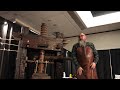 Demonstrating Johannes Gutenberg's printing press