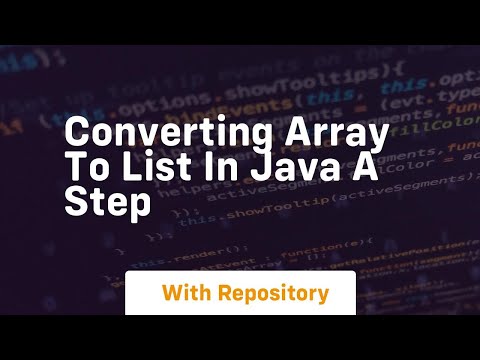 Converting Array To List In Java A Step