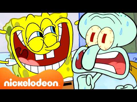 60 Minutes of Squidward Being Annoyed at SpongeBob 🙄 | Nicktoons