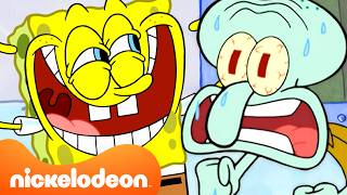 60 Minutes of Squidward Being Annoyed at SpongeBob 🙄 | Nicktoons