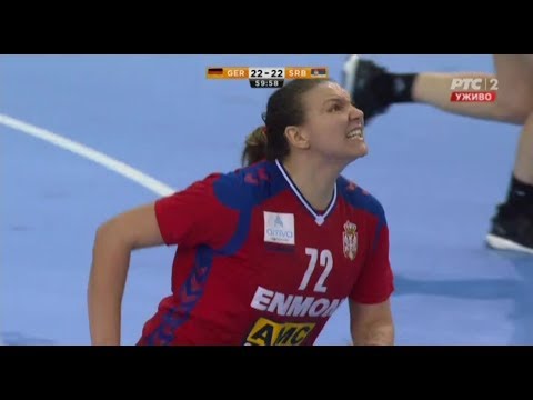 Dragana Cvijic GOL za remi | Nemačka - Srbija 22:22 (9:11) RUKOMET | 05.12.2017