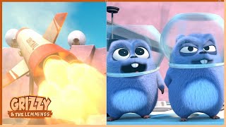 Interplanetary Cabin | Grizzy & the lemmings (Clip) | 🐻🐹 Cartoon for Kids