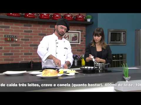 Bom Sabor Recipes - Hot Chocolate with Golden Slices and Cream Cheese