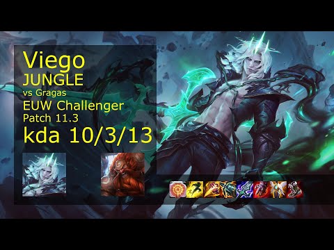 Viego Jungle vs Gragas - EUW Challenger 10/3/13 Patch 11.3 Gameplay