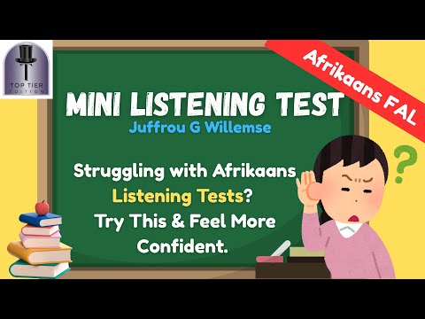 Improve Your Afrikaans Listening Test Results | Real Practice | Afrikaans FAL Gr 6-12