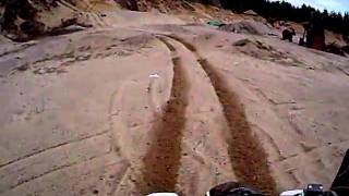 preview picture of video 'HONDA 450R Riding In Sand Pit. (Helmat Cam)'