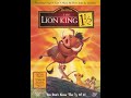 Opening To The Lion King 1½ DVD 2004 Both Discs