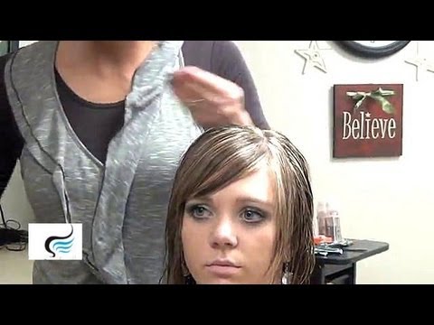 Side swept bangs hair tutorial video thumbnail