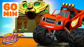 Download lagu Blaze Races on a Treasure Track, Rollercoaster, & More Tracks! 🎢 | Blaze and the Monster Machines mp3