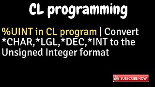 IBM i, AS400 Tutorial, iSeries, System i-%UINT function|Convert *CHAR,*LGL,*DEC,*INT to Unsigned Int