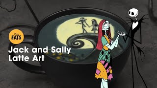 🎃Jack And Sally Latte Art. The Nightmare Before Christmas.🎃