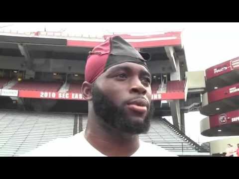 Jordan Diggs after Aug. 9 Gamecocks scrimmage