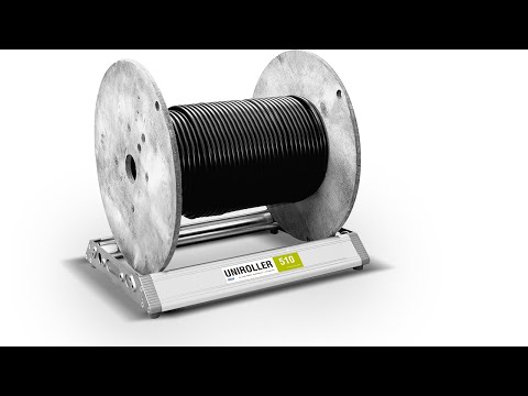 UNIROLLER 510 - размотчик кабеля в катушках до 200 кг видео