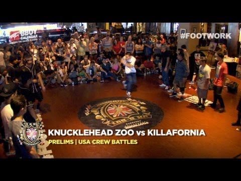 UK B-Boy Championships 2013 USA Crew Qualifier - Knucklehead Zoo vs Killafornia (Prelims)