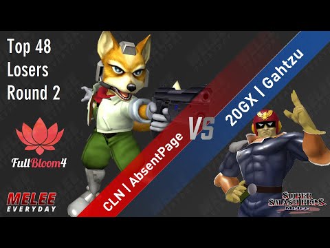 Full Bloom 4 - CLN | AbsentPage (Fox) vs. 20GX | Gahtzu (Captain Falcon) - SSBM - Losers Round 2