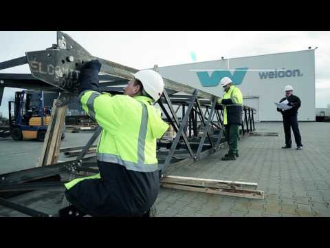 Wohnen in Container, Container House in Germany und Stahlkonstruktionen, Modultrappe, Schweißen