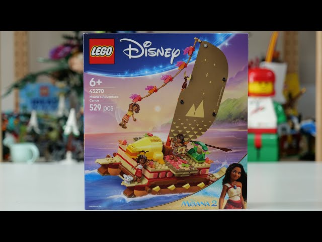 Vídeo relacionado con LEGO | Disney Vaiana 2 Canoa de Aventuras de Vaiana - Barco de Juguete con Vela Textil, Hoguera, 3 Mini Muñecos Inc. Loto y Moni y Cerdito Púa - Regalo Creativo para Niñas de 6+ Años y Fans 43270