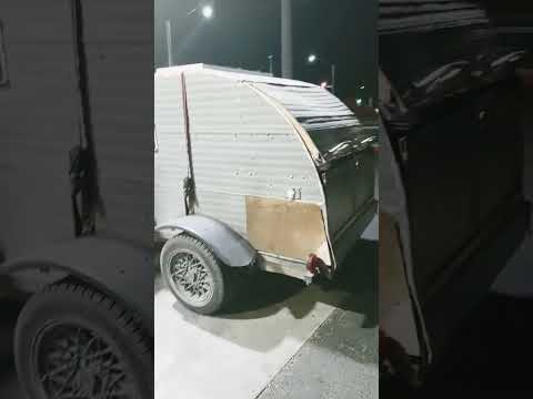 homemade travel trailer pulled by a fiero with more freedom than a prevost 🖕 the matrix #andrewtate