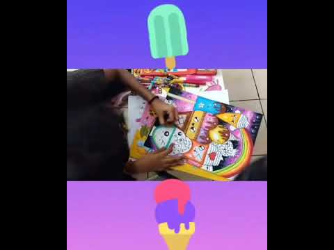 Let's draw the out line and colour the ice cream 🍦🍧🍨😋 Part(2)