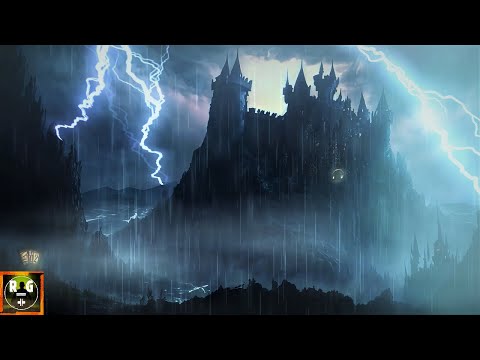 Thunderstorm and Rain Sounds on Dracula's Castle with Amazing Thunder & Lightning Sound Atmosphere