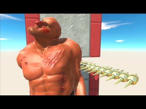 The collision of the units with the blades - Animal Revolt Battle Simulator