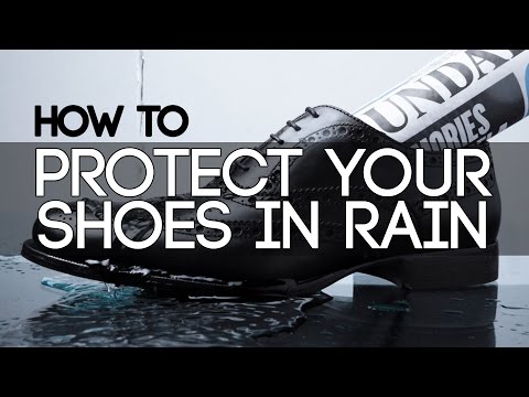 How to protectdry leather dress shoes in rain