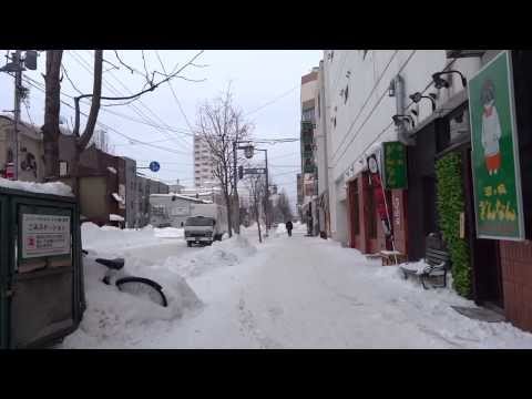 雪の旭川市内　Asahikawa City in Hokkaido