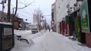 preview picture of video '雪の旭川市内　Asahikawa City in Hokkaido'