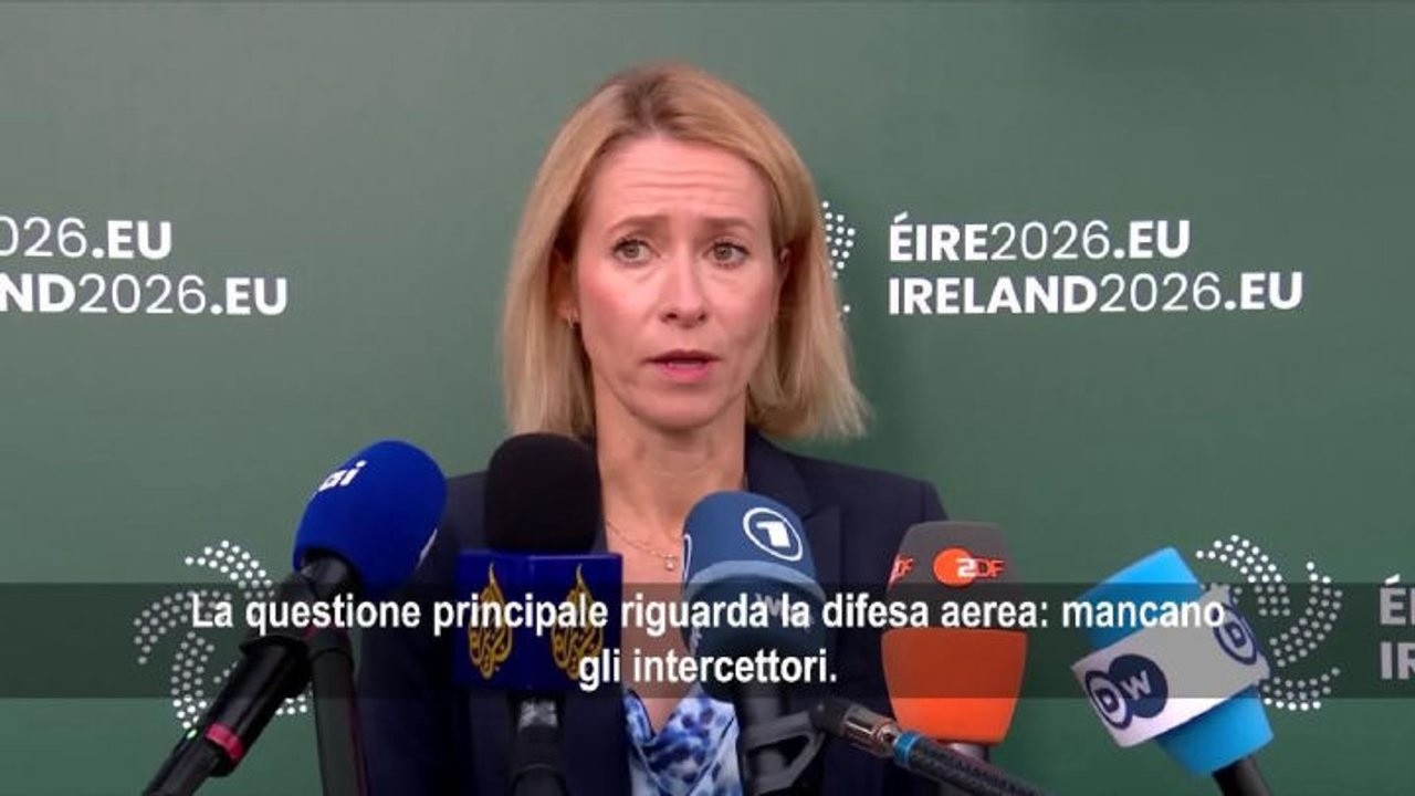 Kallas: All'Ucraina mancano intercettori aerei, Paesi che ne hanno in scadenza li diano a Kiev