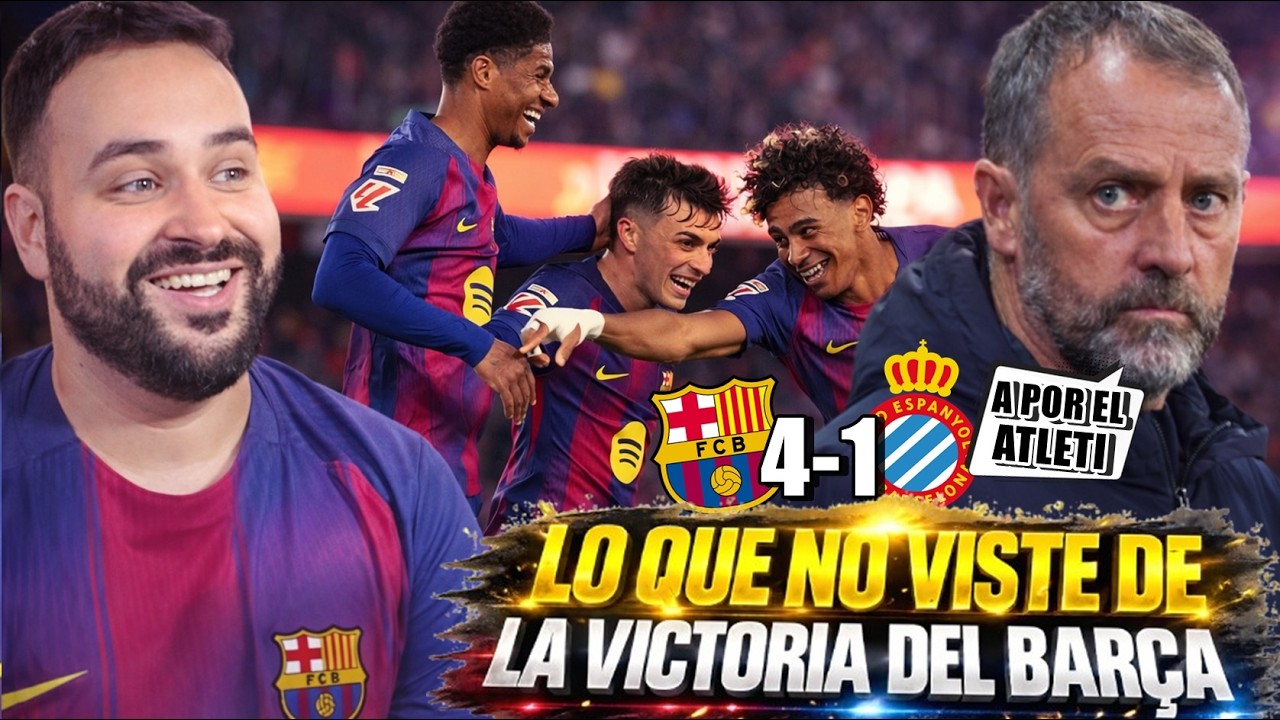 Lo que NO VISTE del BARÇA 4-1 ESPANYOL - FLICK: "A POR el ATLÉTICO" - Los JUGADORES MOTIVADOS