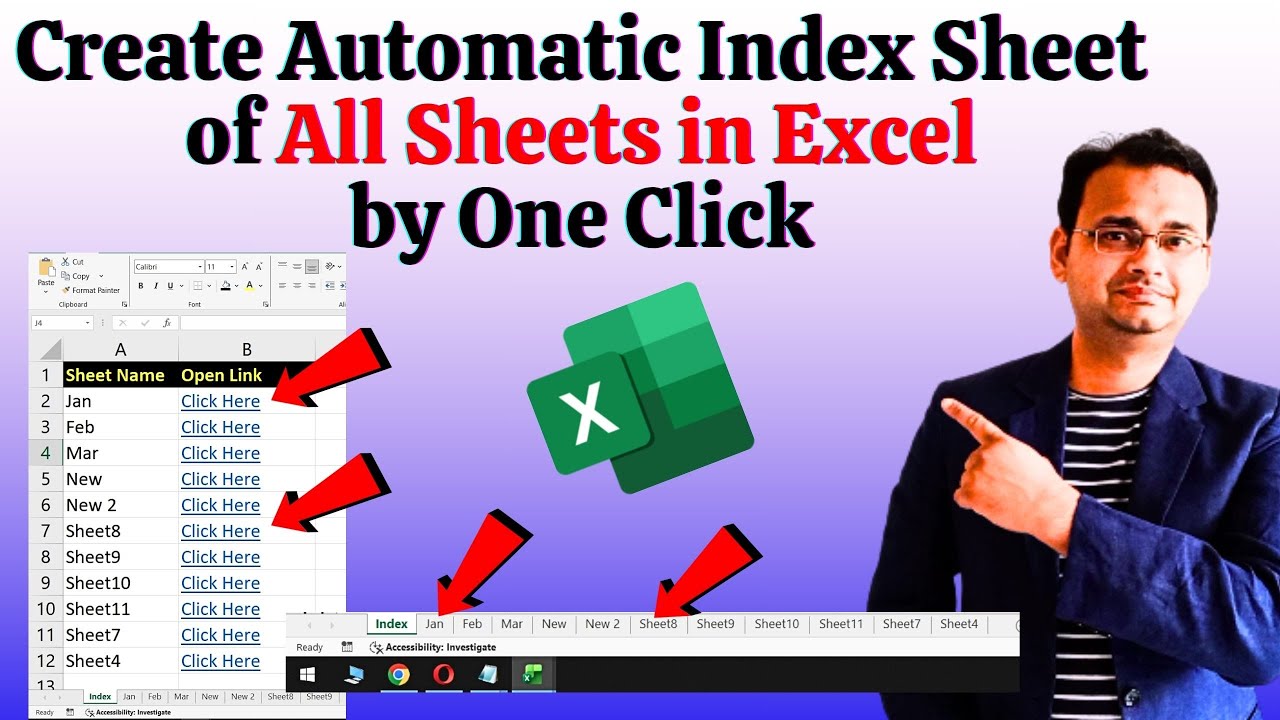Create Automatic Index Sheet ✅ of All Sheets in Excel Using VBA by One Click