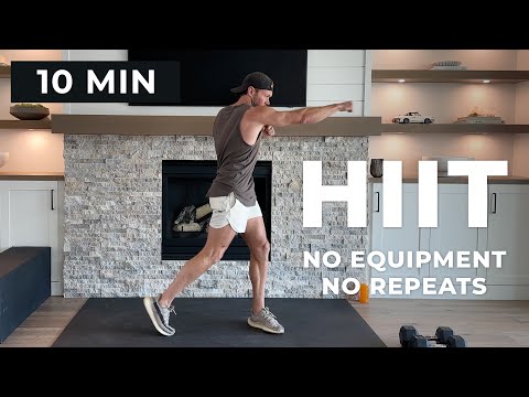 10 Min SWEATY HIIT Workout At Home | No Equipment - No Repeats