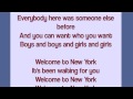 Taylor Swift- Welcome to New York Lyrics 