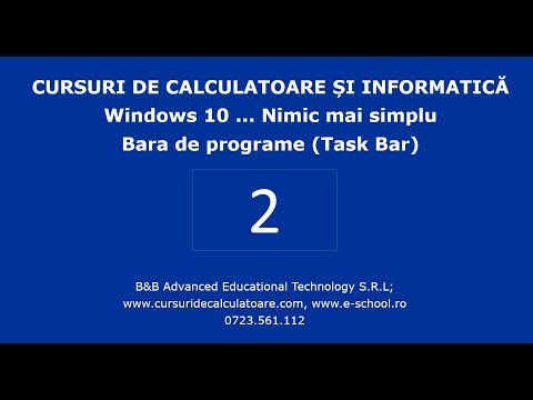 Utilizare Windows 10 ... Nimic mai simplu - Bara de programe (Task Bar)