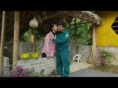 Single mother Ly Tieu Ly gives a warm kiss of love to police officer Son