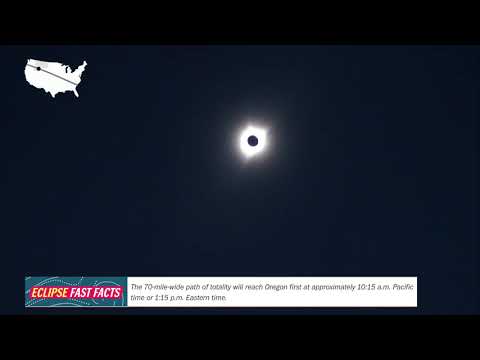 Moment of complete totality in Jackson Hole, Wyo.