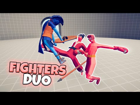 FIGHTERS DUO. BOXER AND TAEKWONDO VS EVERY UNIT | TABS GAMEPLAY