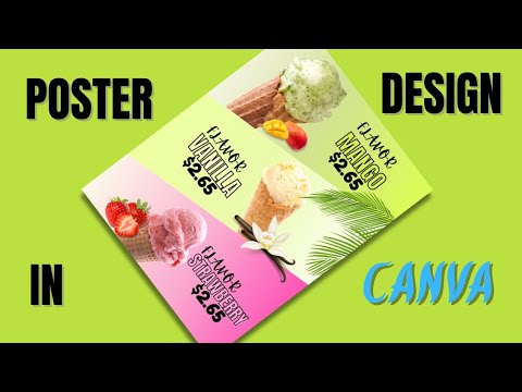How To Create A Captivating Ice Cream Poster Design In Canva!! Poster Design with Canva!! #canva 