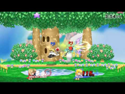 Zero suit Samus vs Peach- SSB4