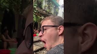 Hanoi Train Street: Expectations vs. Reality #shorts