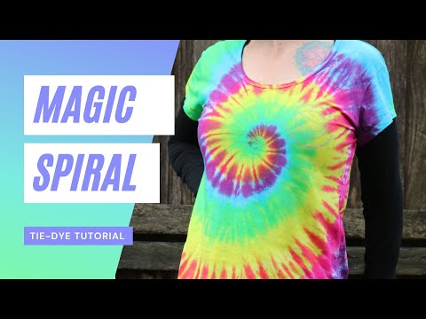 🪄Magic Tie-Dye Spiral pattern- 3 colors, 🌈rainbow result, quick and easy for beginners!