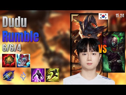 Dudu Top Rumble vs Singed lol KR solo rank Full Game 15.24 | 두두 럼블 vs 신지드
