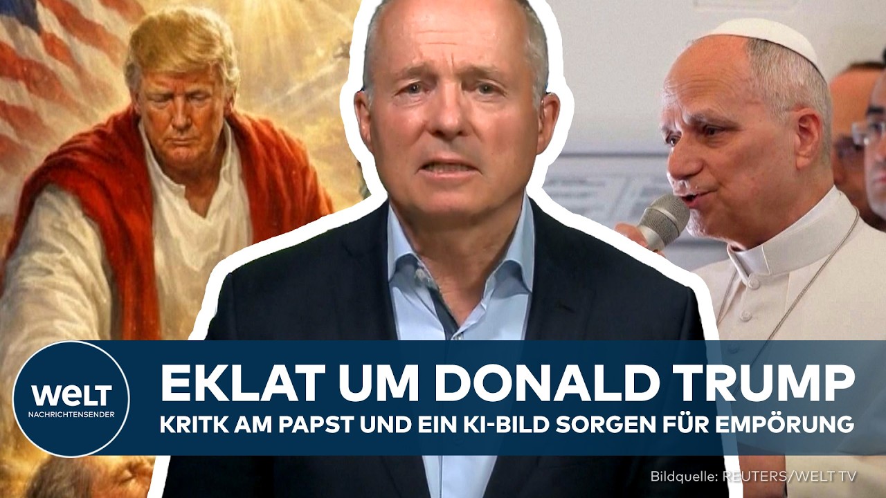 DONALD TRUMP: Der US-Präsident übt scharfe Kritik am Papst – KI-Bild von Trump sorgt für Empörung