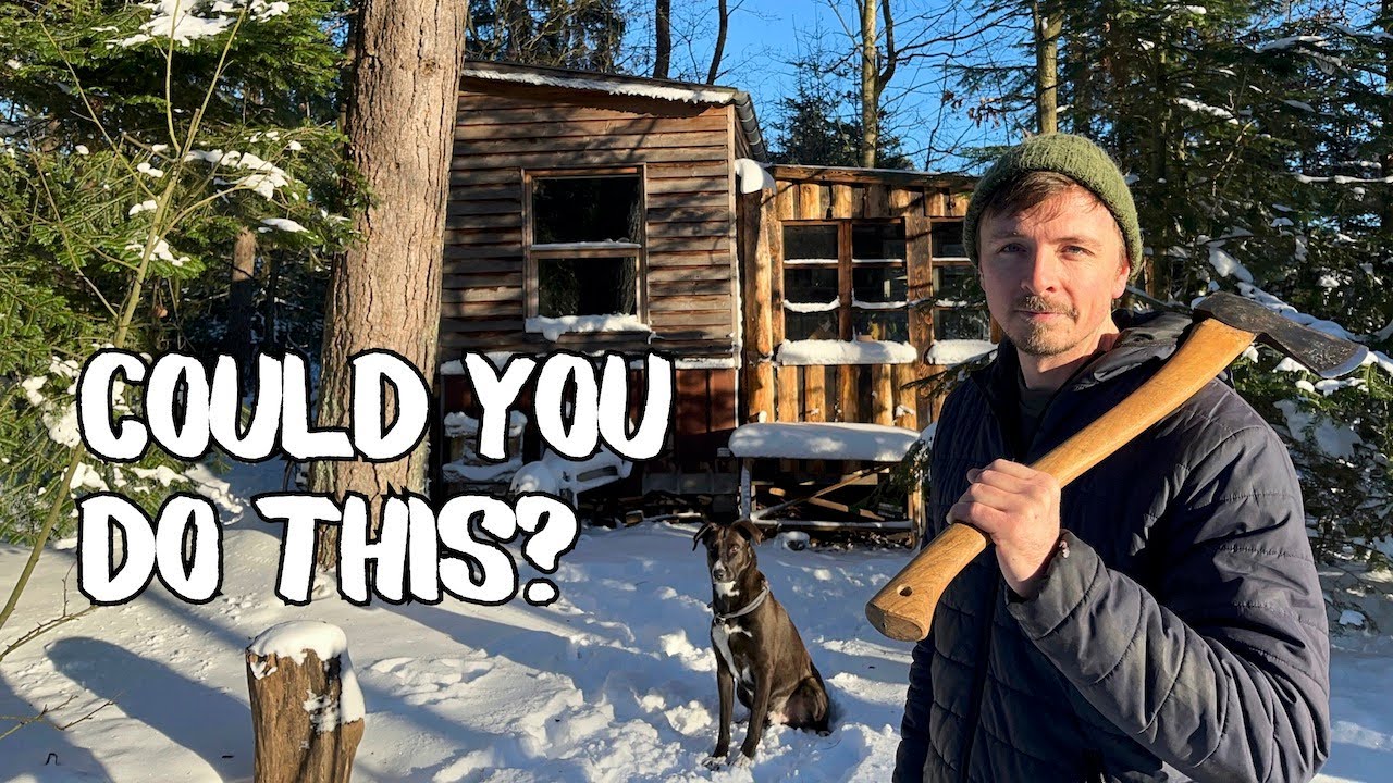 How I Survive Winter In My Off-Grid Tiny House🥶❄️