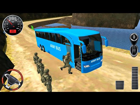 Army Soldiers bus Driving Simulator - Offroad Us Transport Duty Driver - AndroidGamplay #3